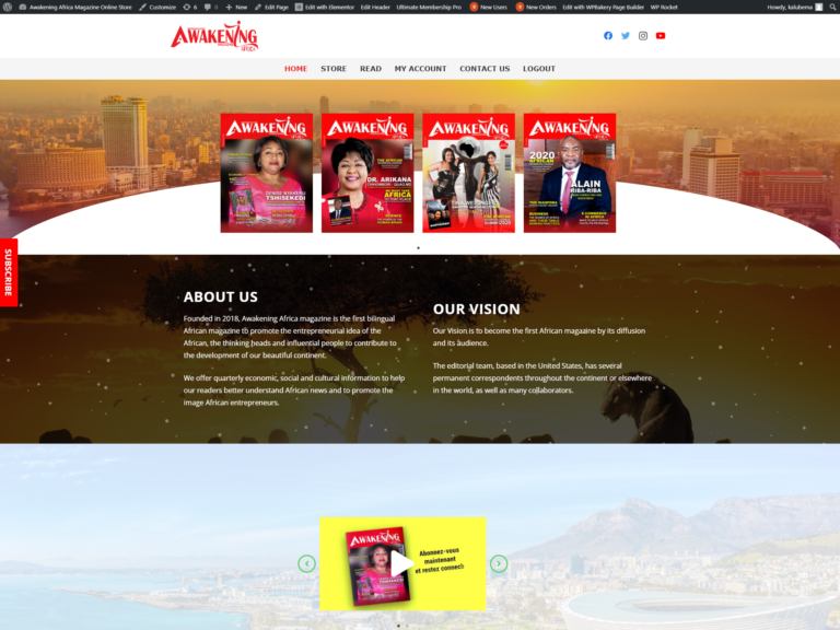 Awakening Africa Magazine Web Design